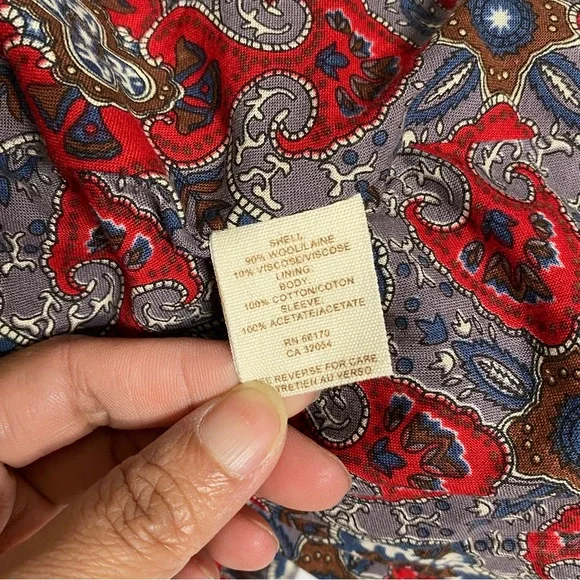 Free People Blue Peplum Military Style Pea Coat Jacket Wool Size 4 - Picture 14 of 16